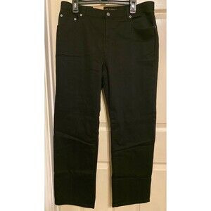 Ralph Lauren Jeans Co Black Manhattan Classic Straight Women’s 14W Fit 34x28 NWT
